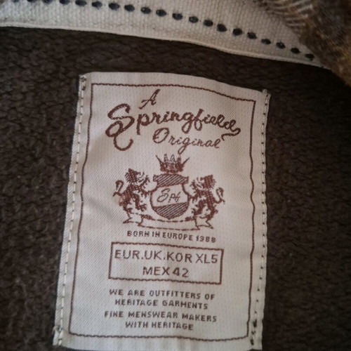 Springfield hoodie used, size XL, brown