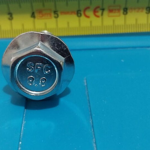 M10 Bolts with Integrated Washer Galvanized New, 10 pcs