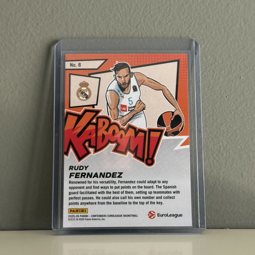Rudy Fernández Kaboom collectible card new