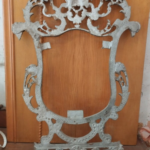 Cast iron mirror frame