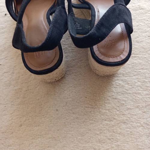 H&M black suede platform sandals, size 40