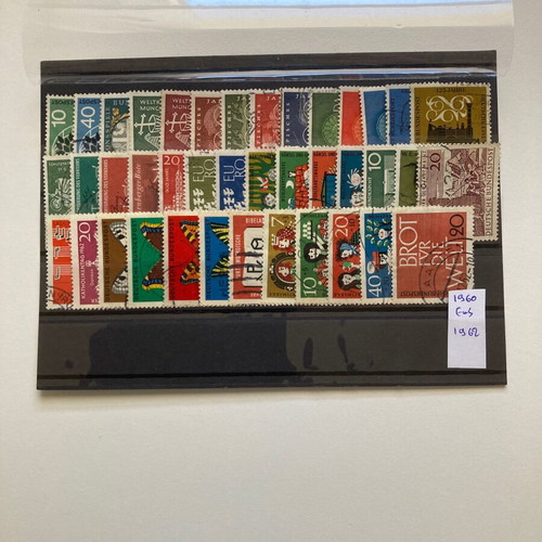 German stamps used, complete series 1960-1962