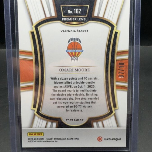 2025-26 Euroleague Select Omari Moore patch /10