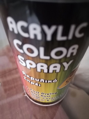 Acrylic spray used