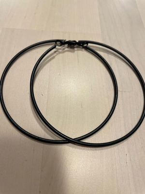 Black hoop earrings used