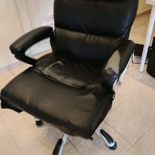 Office chair director used with 3 tears on leather upholstery