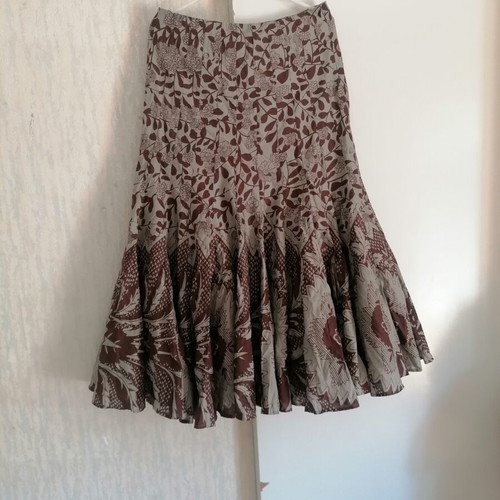 Vintage skirt Ventilo La Colline, new, 100% cotton floral pattern
