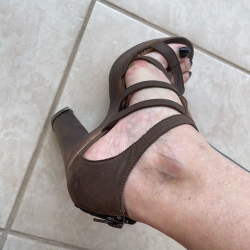 Jean-Michel Cazabat leather sandals like new, brown, size 37