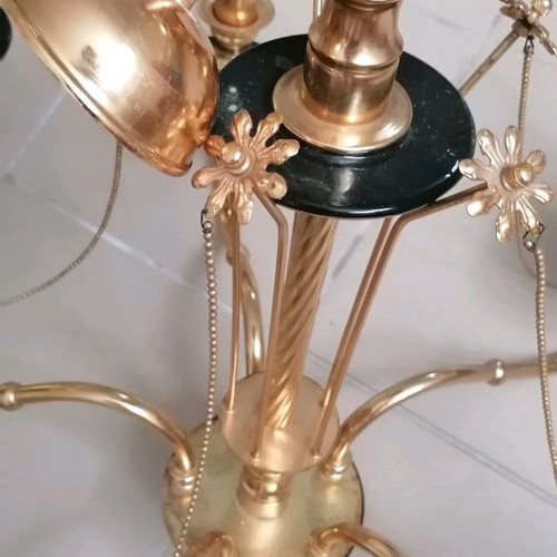 Set of 2 brass ceiling lights in gold and black