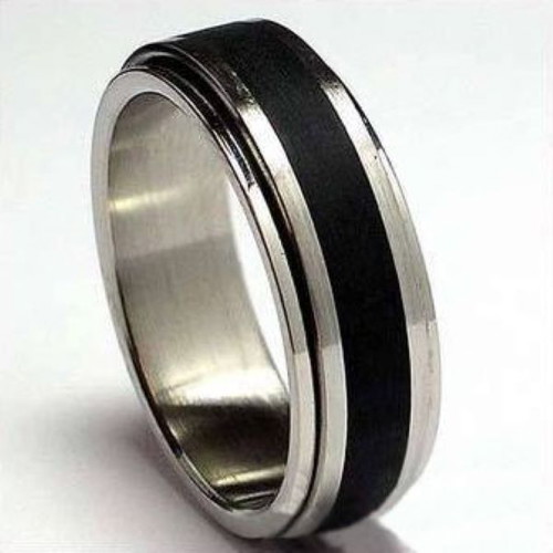 Pair of stainless steel rings new