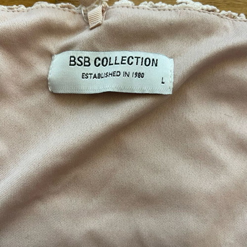 Bsb lace boho style bustier top used, beige, size L