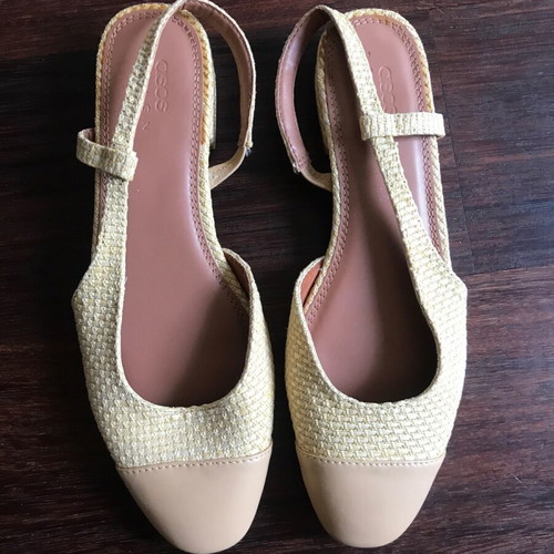 Raffia shoes with beige toe Asos new, size 37