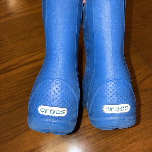 Crocs c11 blue rain boots size 28-29 like new