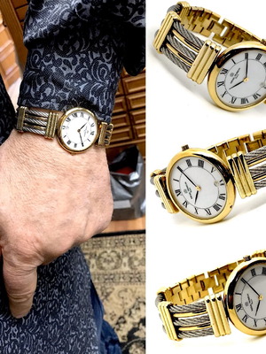 Michel Herbelin quartz ρολόι καινούργιο με ζαφείρι κρύσταλλο αδιάβροχο
