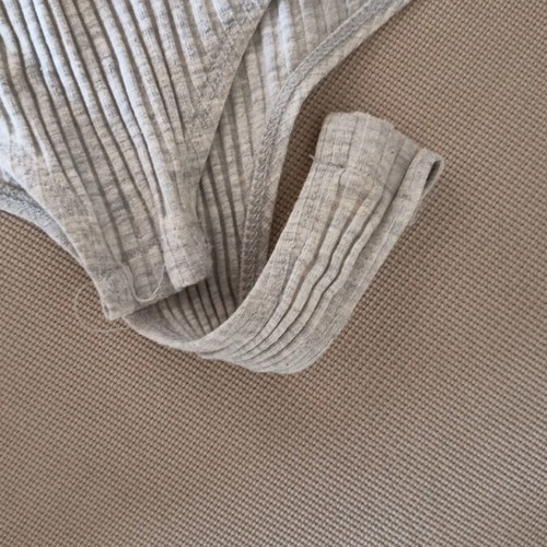 SugarFree bodysuit with zipper, like new, gray, size M