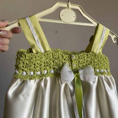 Vanilla Magnolia Boutique Baby Dress 12-18 Months Handmade