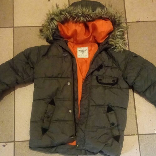 Zara boys jacket new green and orange