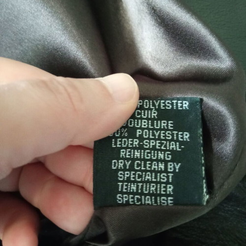 Vintage men's leather jacket brown size L used