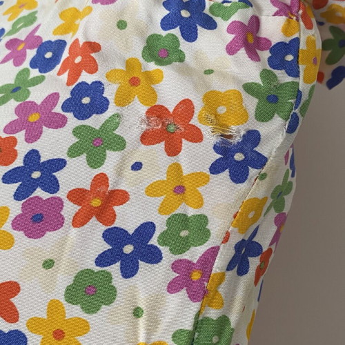 Vintage floral short-sleeve shirt Primavera like new, viscose fabric