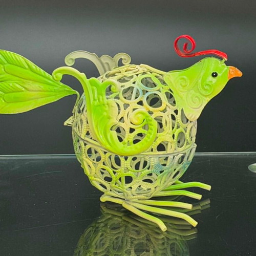 Espiel Handmade Metal Bird Vintage 2000 Like New 19x13 cm