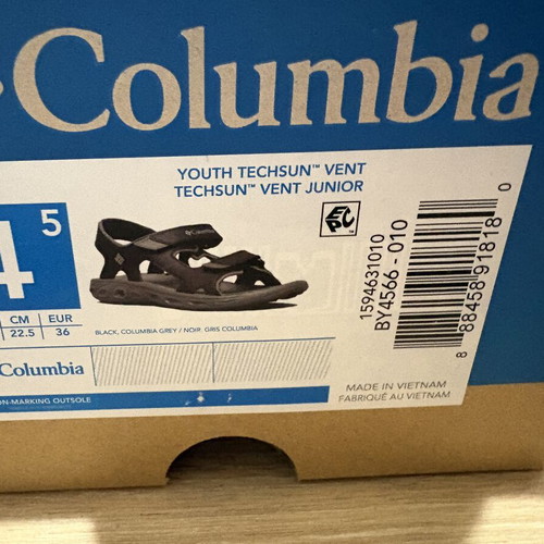 Columbia sandals new, size 36, black and gray