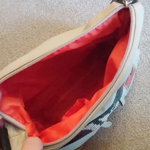 Fiorucci shoulder bag used, beige with zipper
