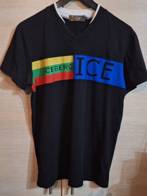 Iceberg vintage collectible T-shirt used, elastic logo front and back