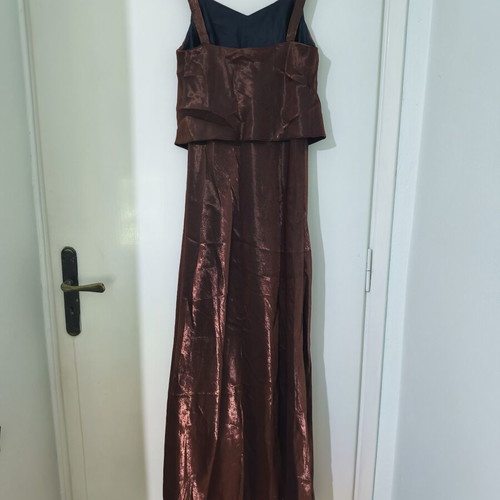 Vintage bronze metallic dress Gina Ritzi like new, made in Britain