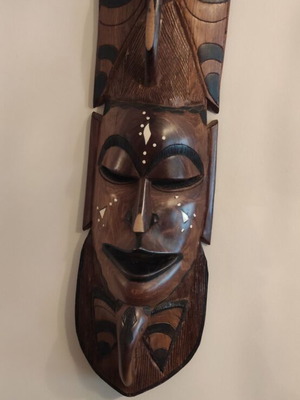 African wooden carved giant mask like new