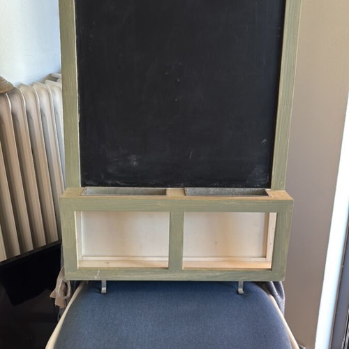 Blackboard with 2 Chalk Holders 47x72 cm Hanging Like New