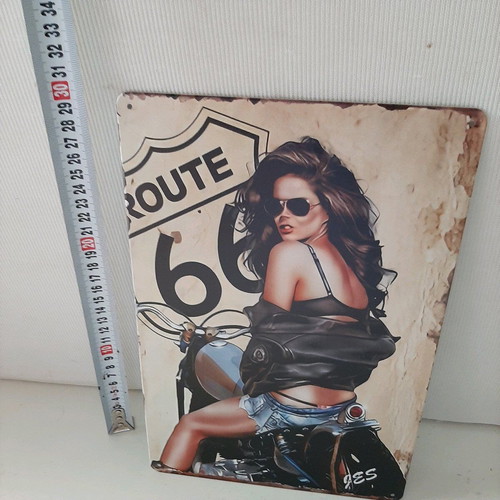 Vintage metal sign route66 new