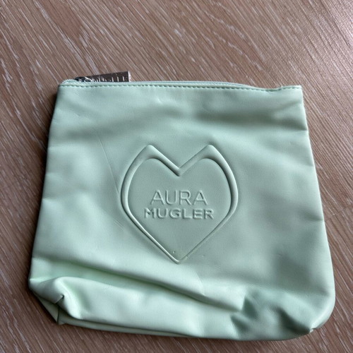 Mugler parfums small light green cosmetic pouch new