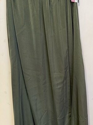 Fuego midi satin skirt new, green, one size