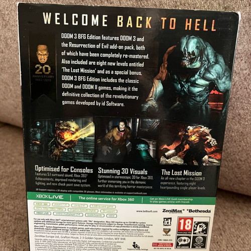 Doom 3 DFG Edition for Xbox 360 like new, collectible