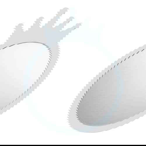 Καθρέφτης τοίχου Κορώνα γκρι με ξύλινο πλαίσιο νέος