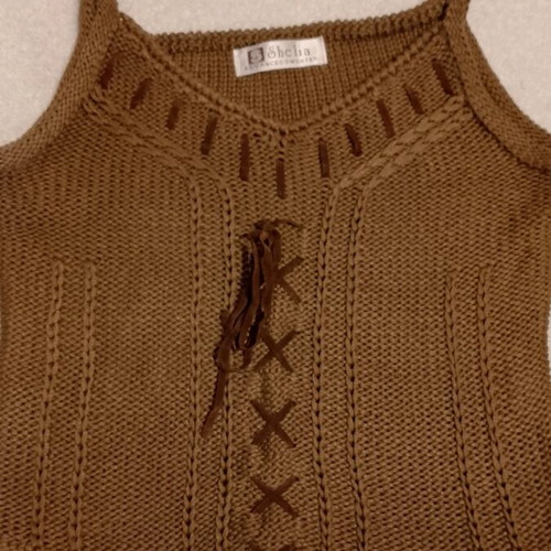 Knitted top brown like new, size M