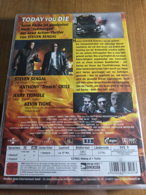 Today You Die DVD like new, Steven Seagal action adventure