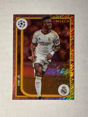 Vini Jr. 2023-24 Merlin UEFA Club Competitions Rose Gold Shimmer card new