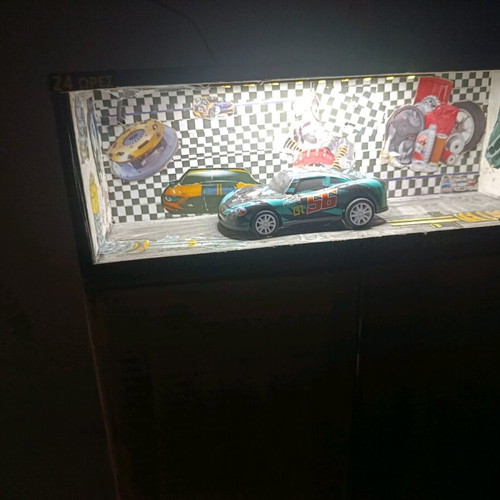 Table lamp made to order with 18 hidden LED lights