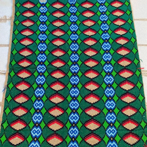 Decorative embroidery handmade on burlap new