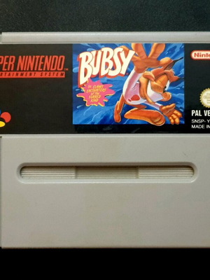 Bubsy game for Super Nintendo used