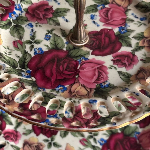 Limoge porcelain etagere used