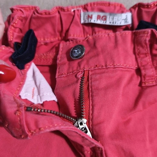 Energiers red fabric pants for girl 3 years like new, 98 cm