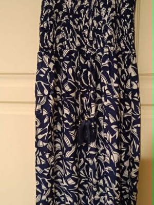 M&S Collection summer strappy dress size 10 like new, blue and white