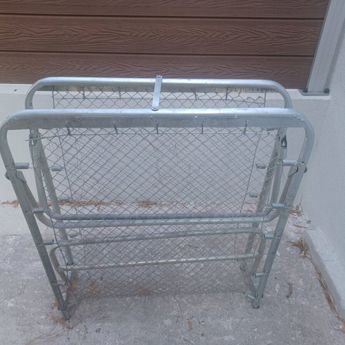 Folding metal bed used with durable springs