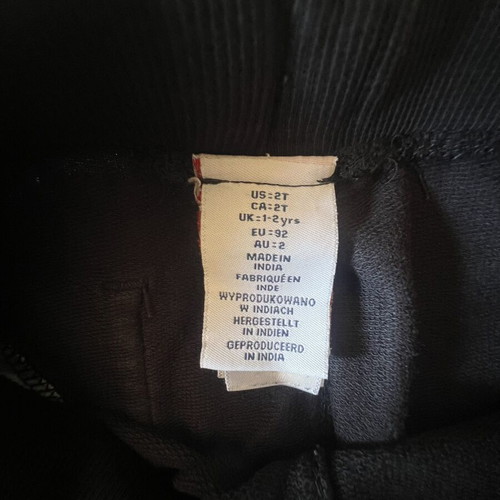 Boy's outfit used, size 12-18 months, dark blue pants and grey shirt