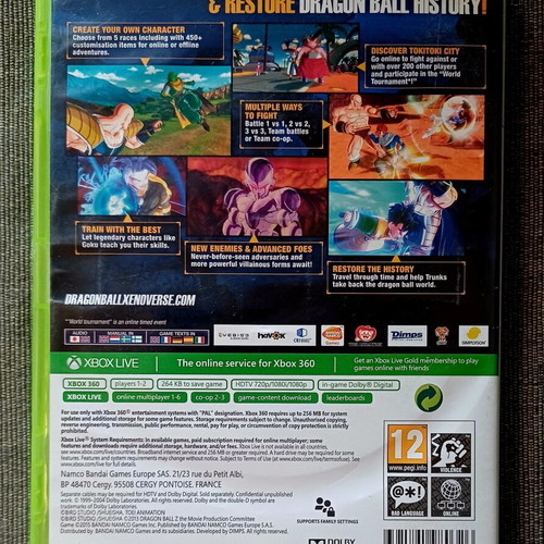 Dragonball Xenoverse Xbox 360 used, complete