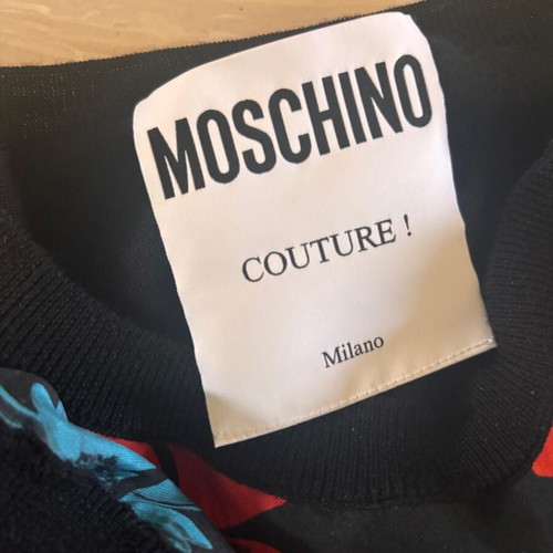 Moschino Couture Milano floral silk and virgin wool mini dress used