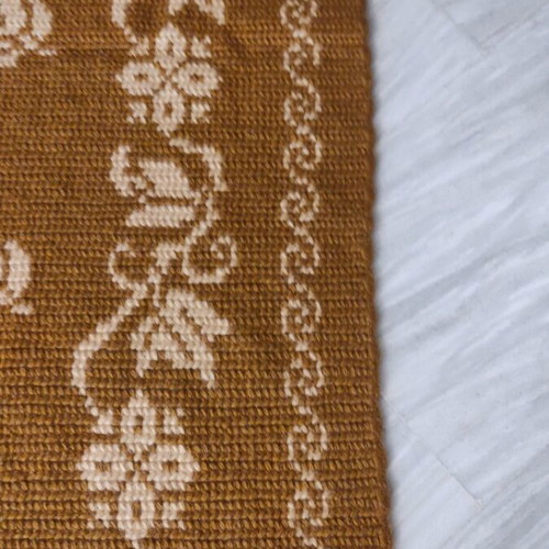 Knitted wool blanket like new, handmade 1.90x1.28 m