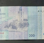 Morocco 200 dirhams banknote 2012 used